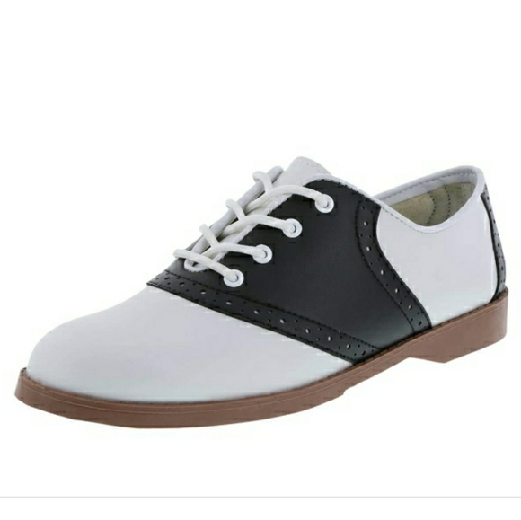 White Saddle Oxford Shoes 